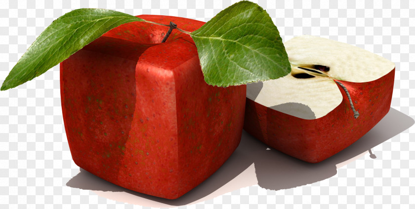 Square Apple Berry Fruit PNG