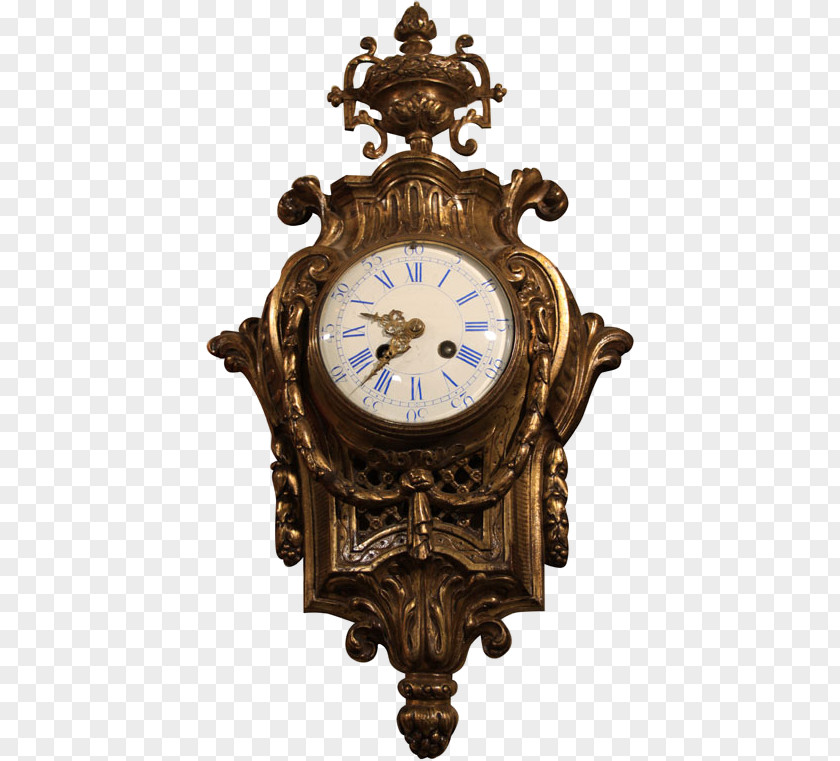 Antique 01504 Bronze Clock PNG