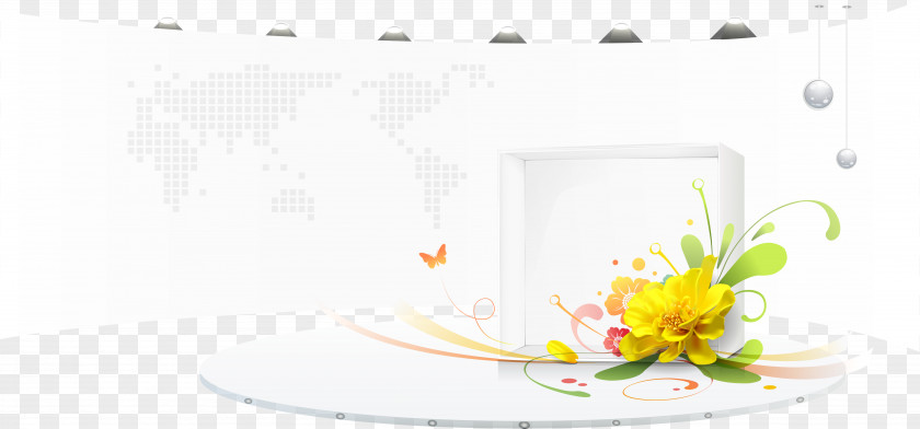 Business Vector Map Material Floral Design Yellow Alternative Health Services Wallpaper PNG