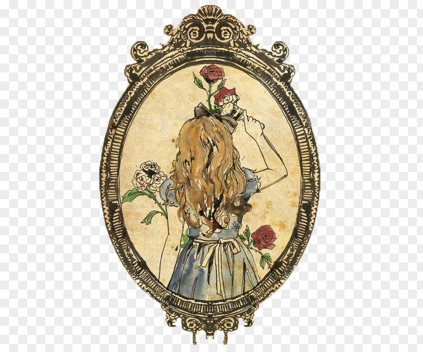 Mirror Alices Adventures In Wonderland Red Queen Cheshire Cat Painting Drawing PNG