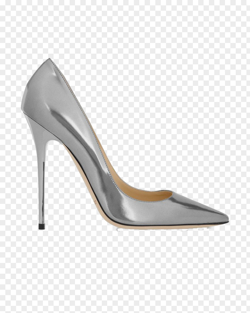 Pure Silver Jimmy Choo High-heeled Shoes Footwear Stiletto Heel Court Shoe Designer PNG