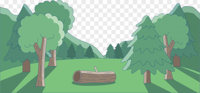 Vector Map Of The Forest Tree Green PNG