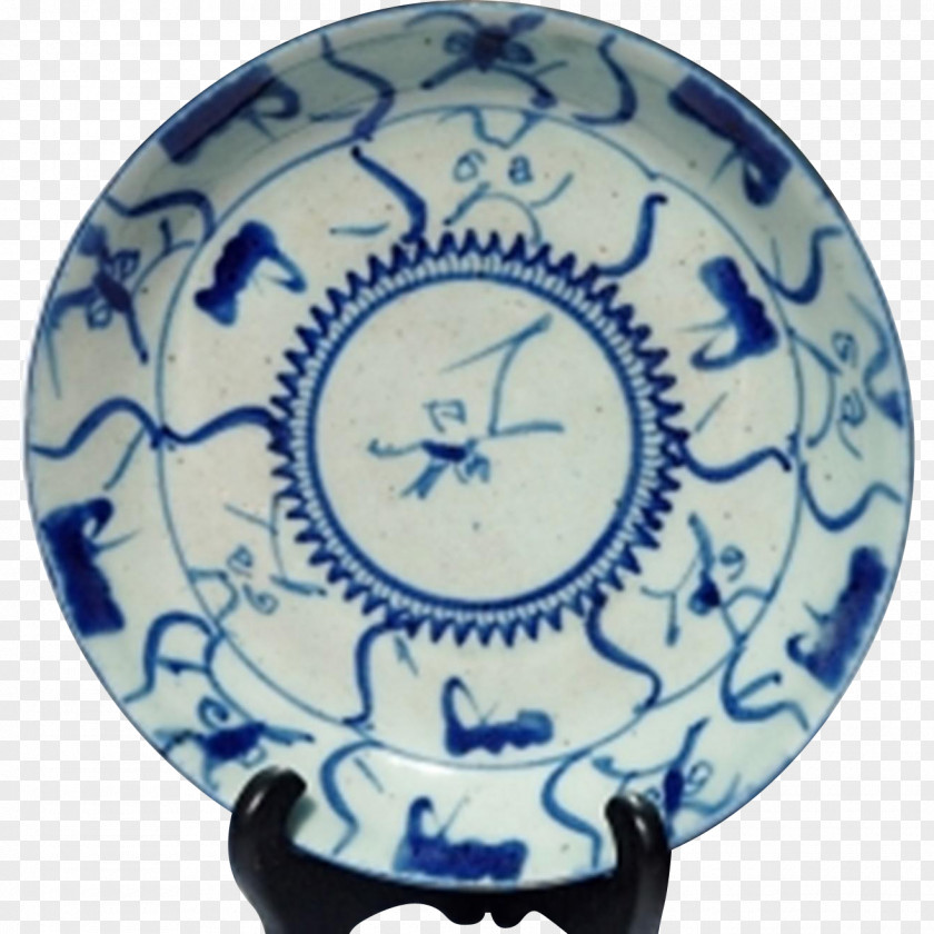 Blue And White Porcelain Plate Ceramic Pottery Cobalt Saucer PNG