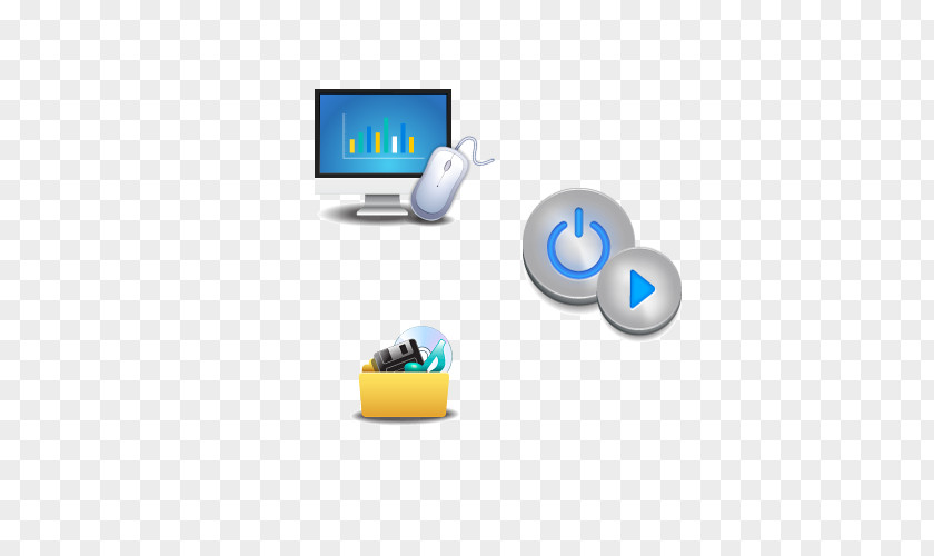 Blue Modern Computer Network Icon PNG
