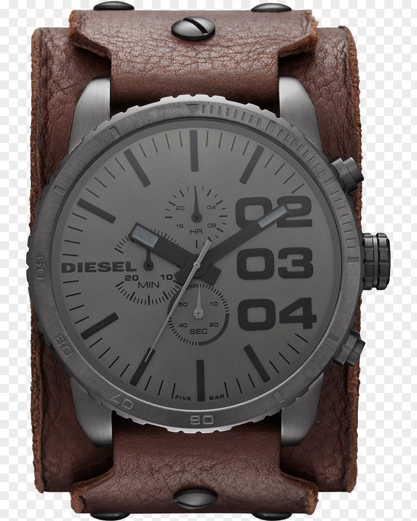 Fossil Diesel Watch Strap Leather Chronograph PNG
