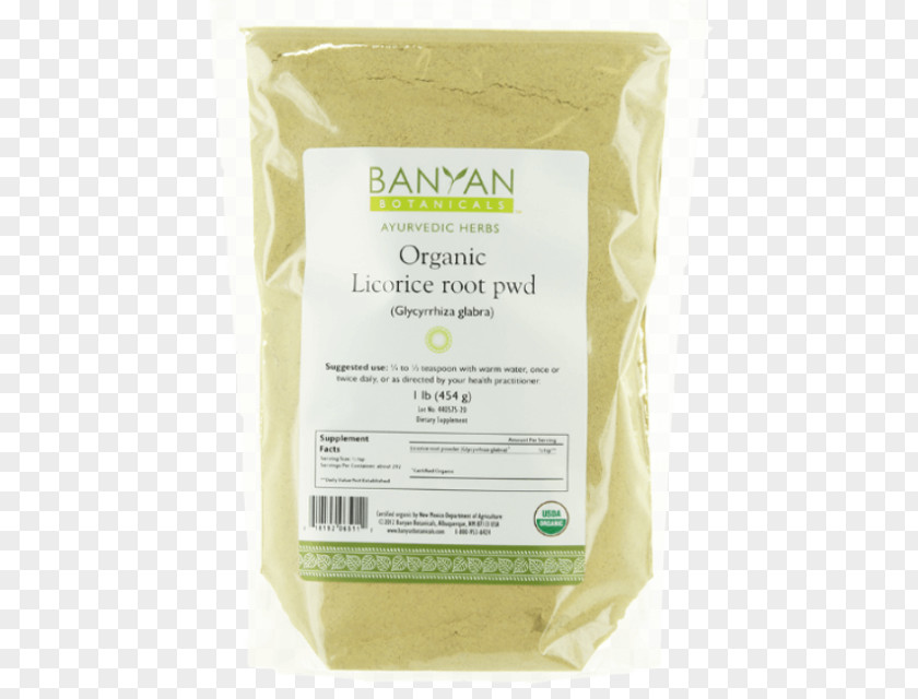 Glycyrrhiza Liquorice Herb Organic Certification Food Powder PNG