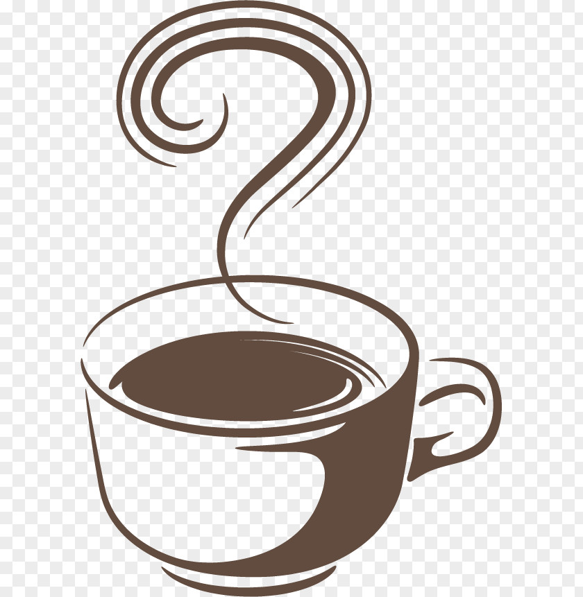 Vector Illustration Coffee Cup Flat Cafe Mug PNG