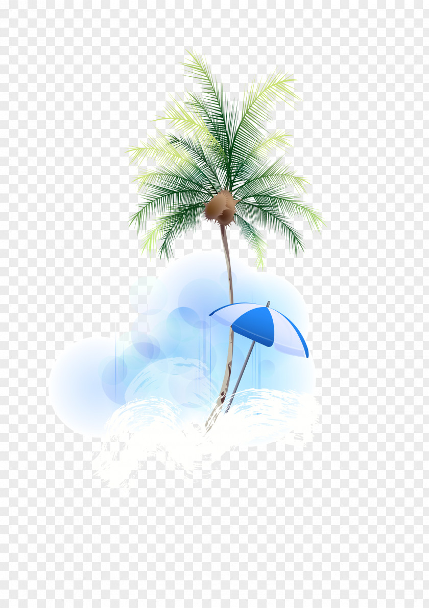 Coco Parasol Beach Paper Vacation PNG