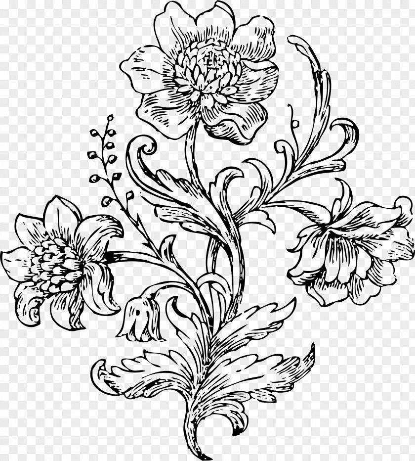 Flower Floral Design White Clip Art PNG