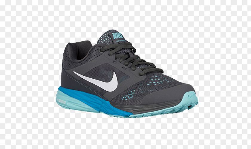 Blue And Grey Nike Running Shoes For Women Free Sports Tri Fusion Run PNG