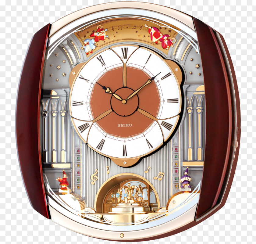 Wall Watch Transparent Musical Clock Melody Seiko Motion PNG