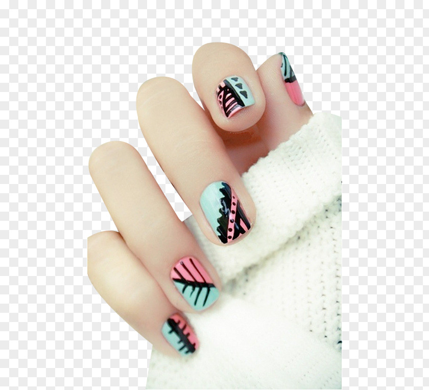 Beautiful Nail Art Idea Gel Nails PNG