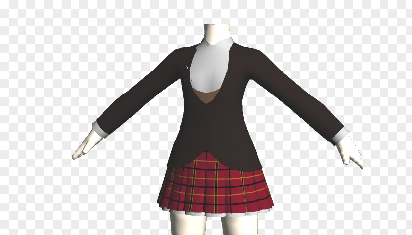School Uniform Tartan Sleeve Shoulder Full Plaid PNG