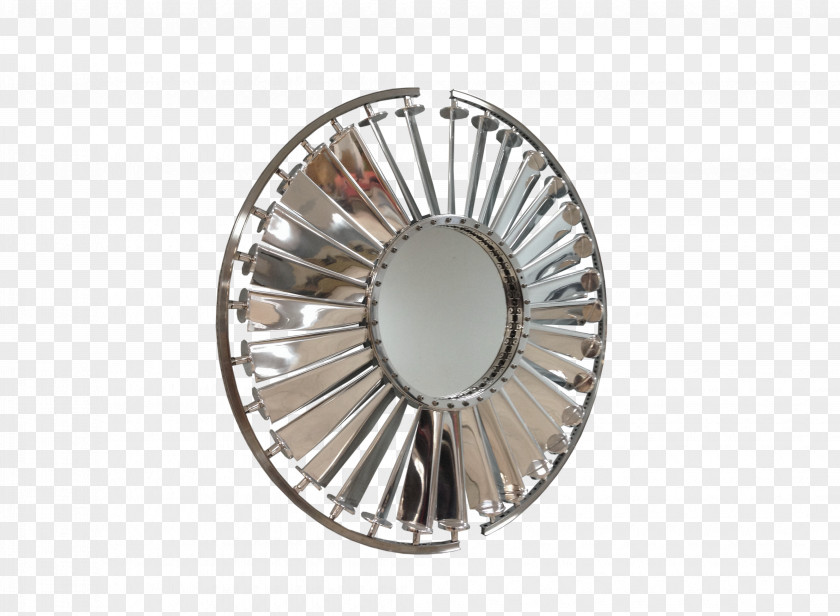 Silver Alloy Wheel Spoke PNG