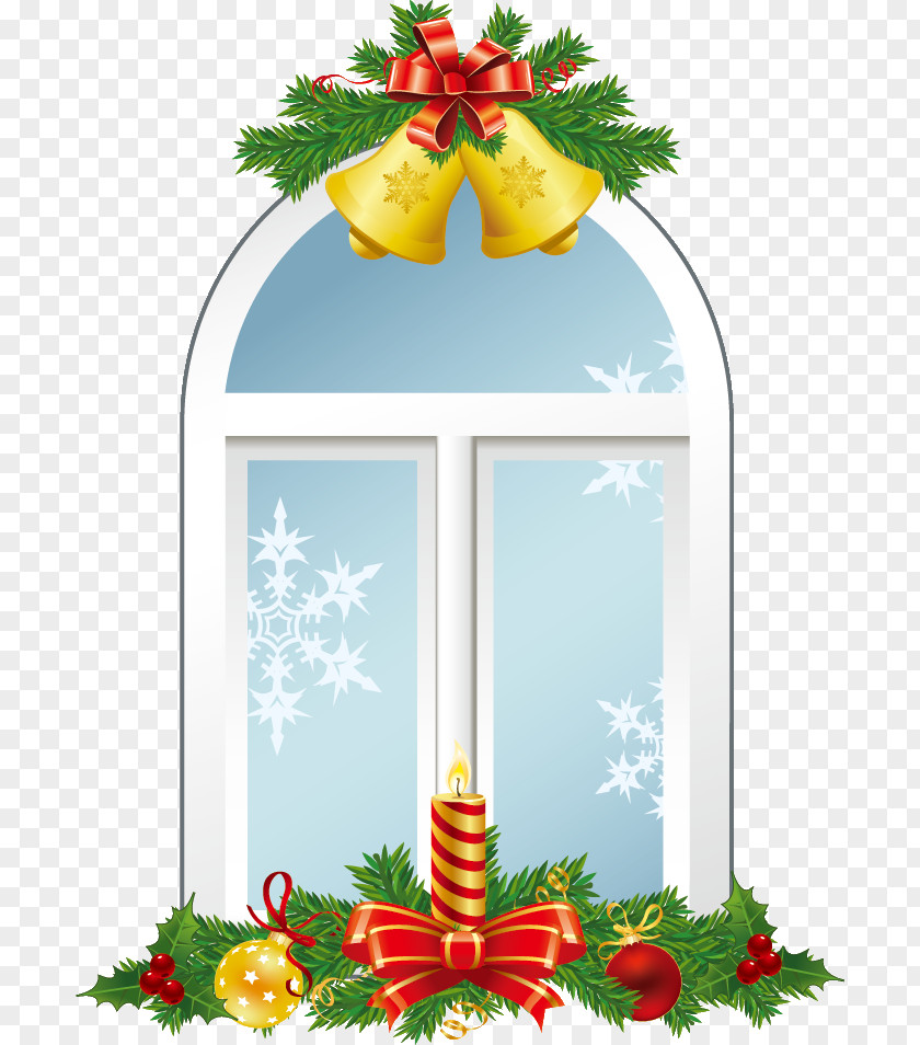 Window Christmas Ornament Day Vector Graphics Image PNG