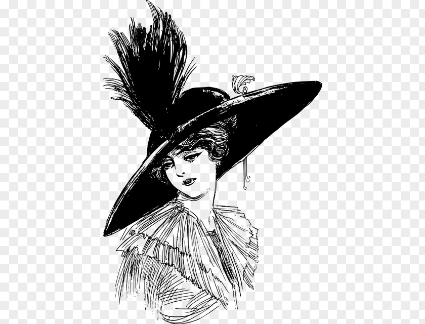 Witch Hat Blackandwhite Top Cartoon PNG