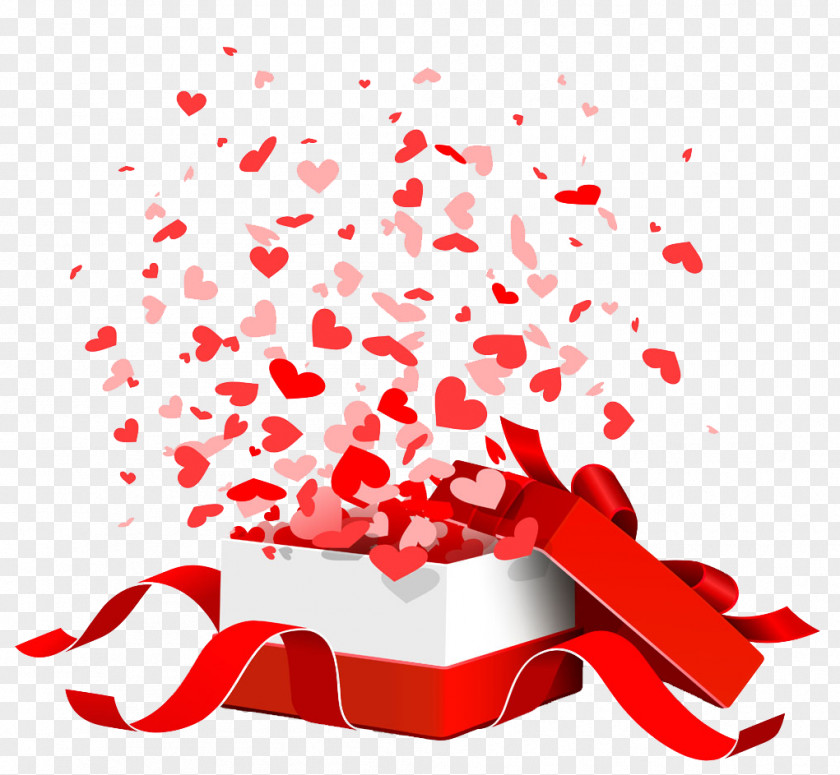 Falling In Love Design Heart Box Gift Royalty-free PNG