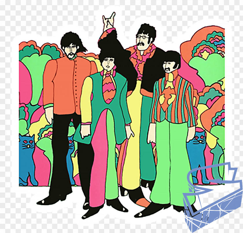 The Beatles Yellow Submarine Songtrack Love Poster PNG