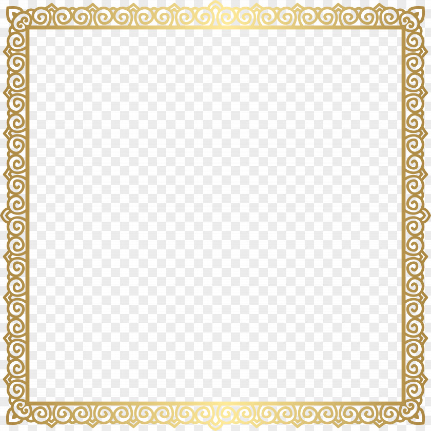 Transparent Border Frame Gold Clip Art Square Area Text Picture Pattern PNG