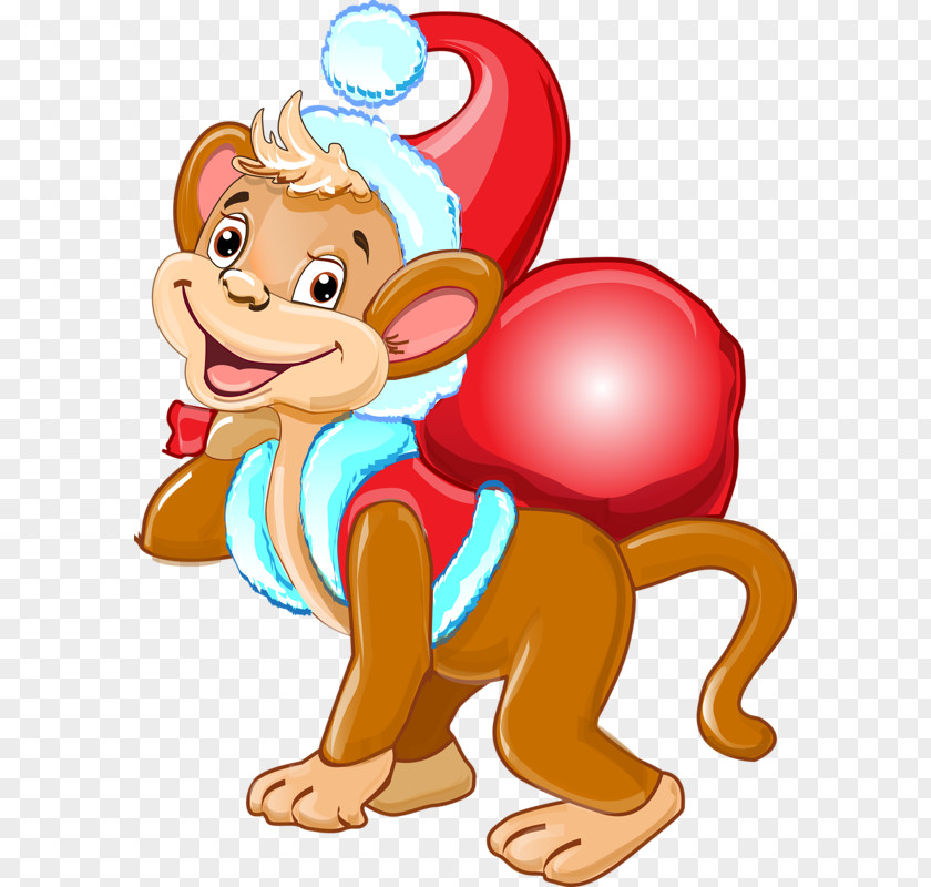 Cartoon Monkey New Year Clip Art PNG