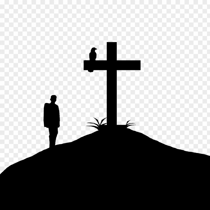 Silhouette Cross Drawing PNG