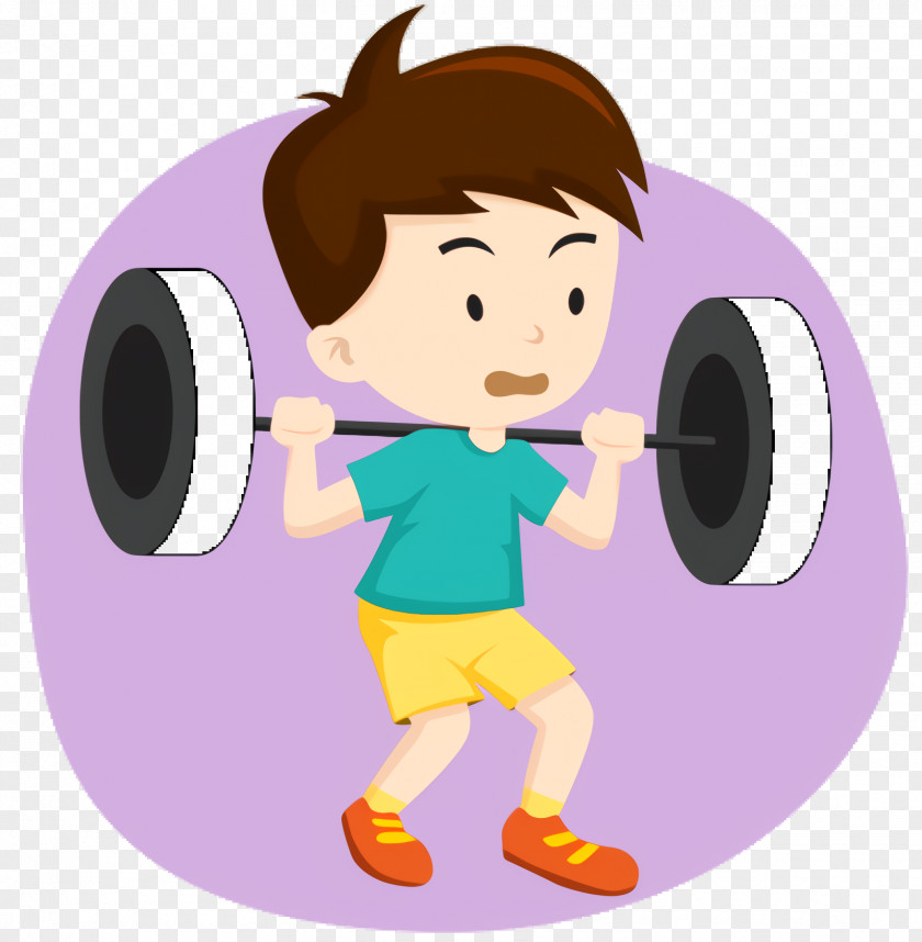 Sports Equipment Weights Boy Cartoon PNG