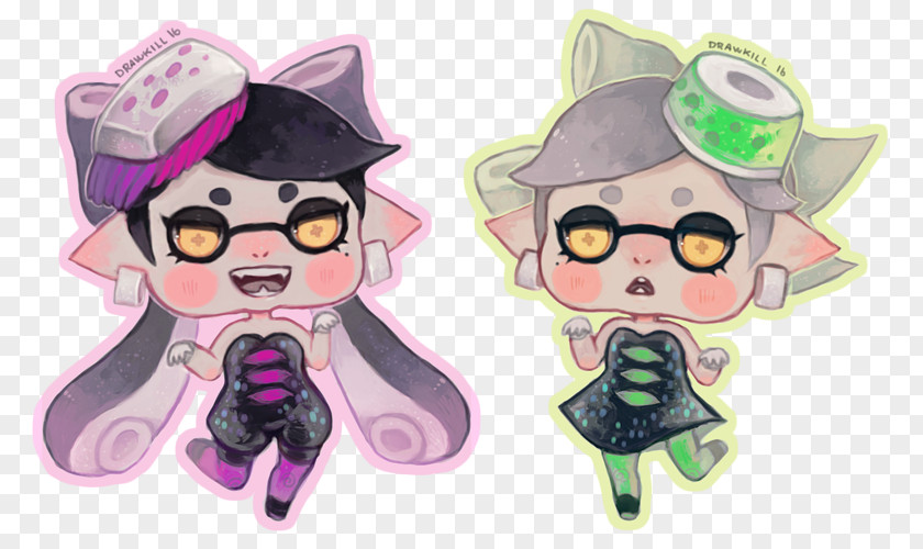 Squid Sisters Splatoon Painting Fan Art Drawing PNG