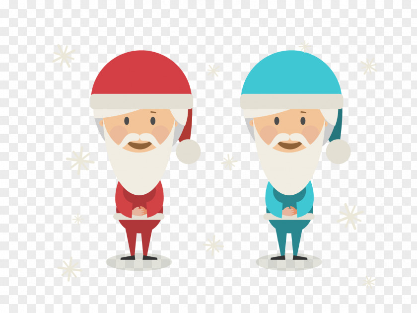 Vector Santa Claus Cartoon Christmas Illustration PNG