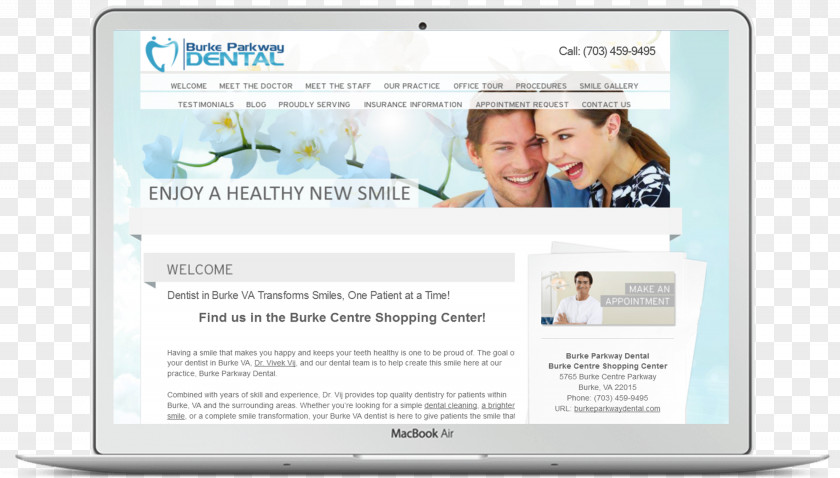 Web Design Page Responsive Burke Parkway Dental Dentist PNG