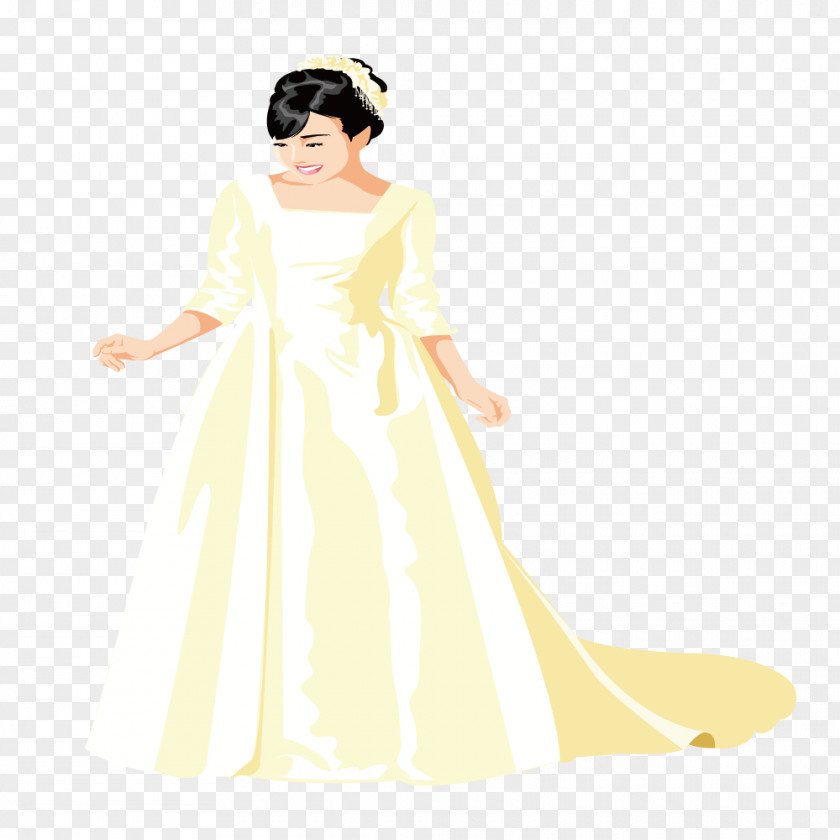 Woman Wearing A Wedding Dress Bride Skirt PNG