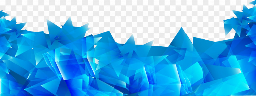 Abstract Blue Irregular Prism Background Vector Geometry PNG