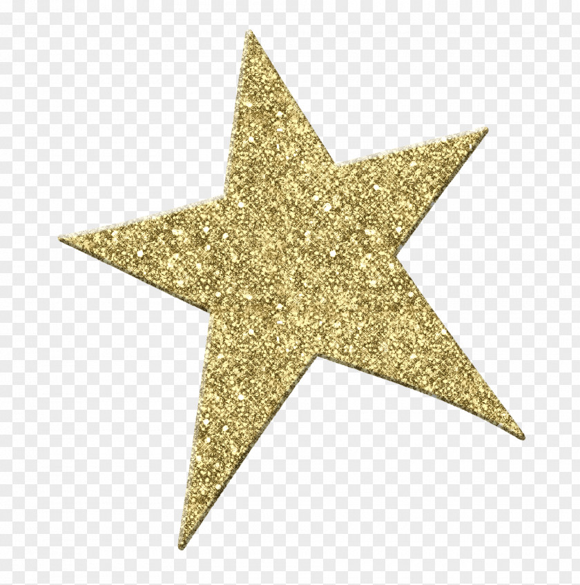 Gold Glitter Star Clip Art PNG