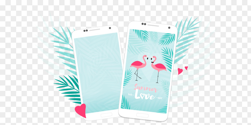 Flamingo Love Brand Plastic PNG