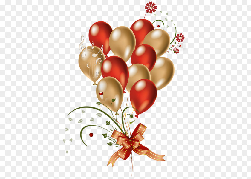 Gold Balloon Festival Creative Red Clip Art PNG