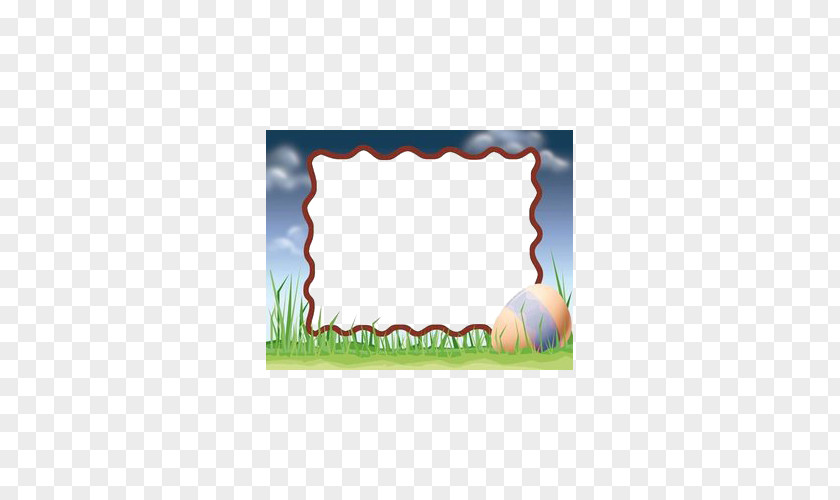 Simple Style Easter Border Pattern Microsoft PowerPoint Template Presentation Slide Show PNG