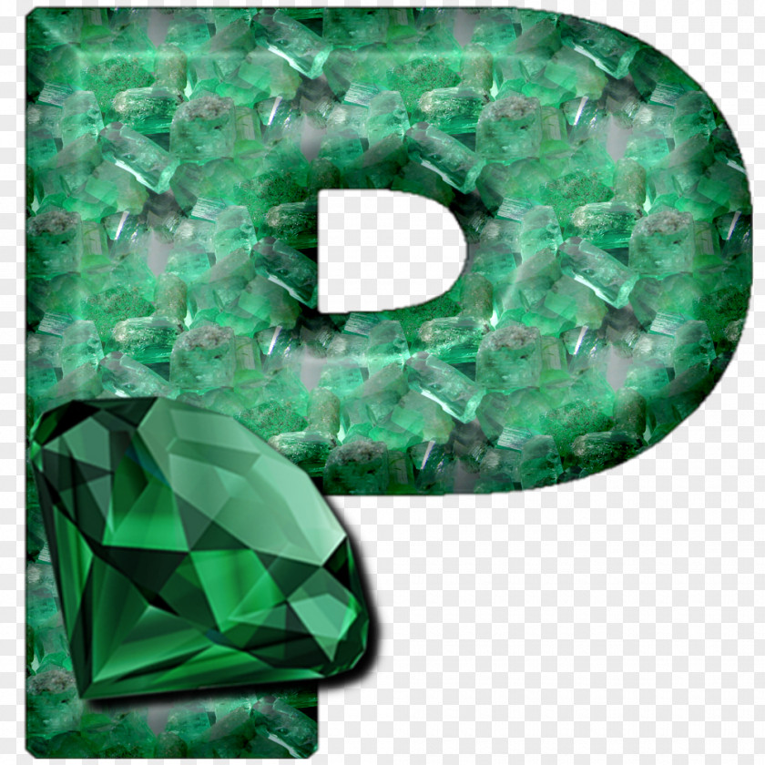 Emerald Green Alphabet PNG