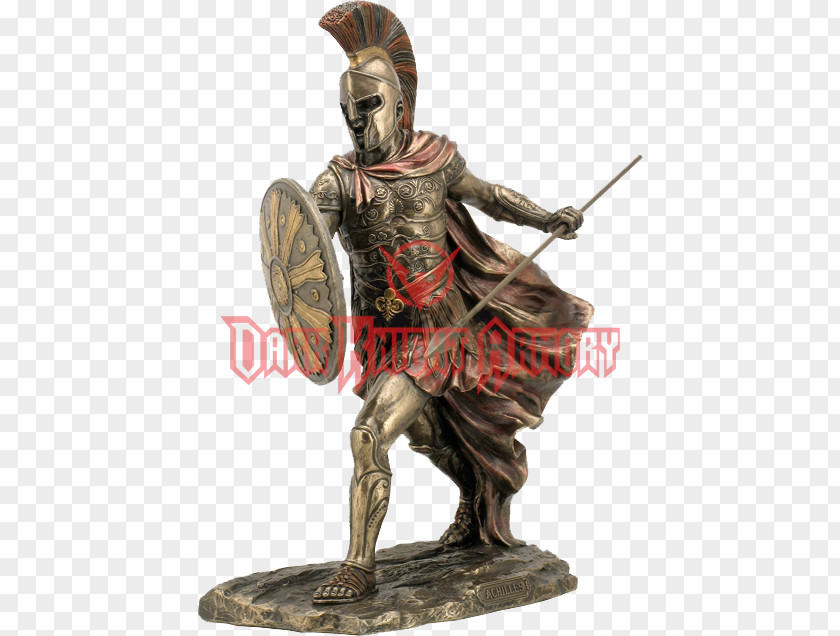 Hero Achilles Bronze Sculpture Trojan War Statue PNG
