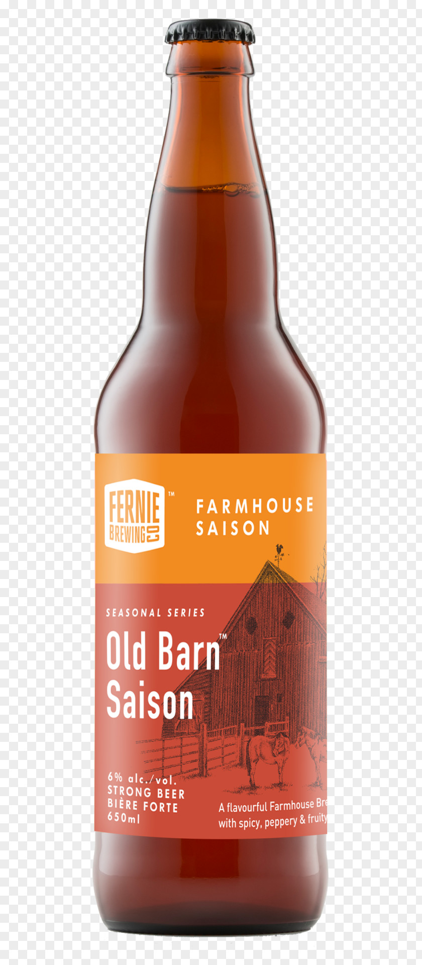 Old Barn Ale Fernie Brewing Whistler Beer Bottle PNG