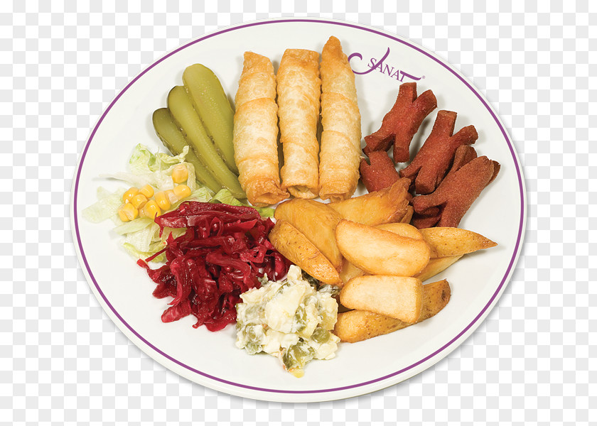 Salad French Fries Spring Roll Dish Meze Recipe PNG