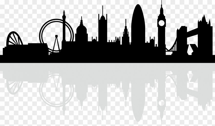 Black London Skyline Silhouette Royalty-free PNG