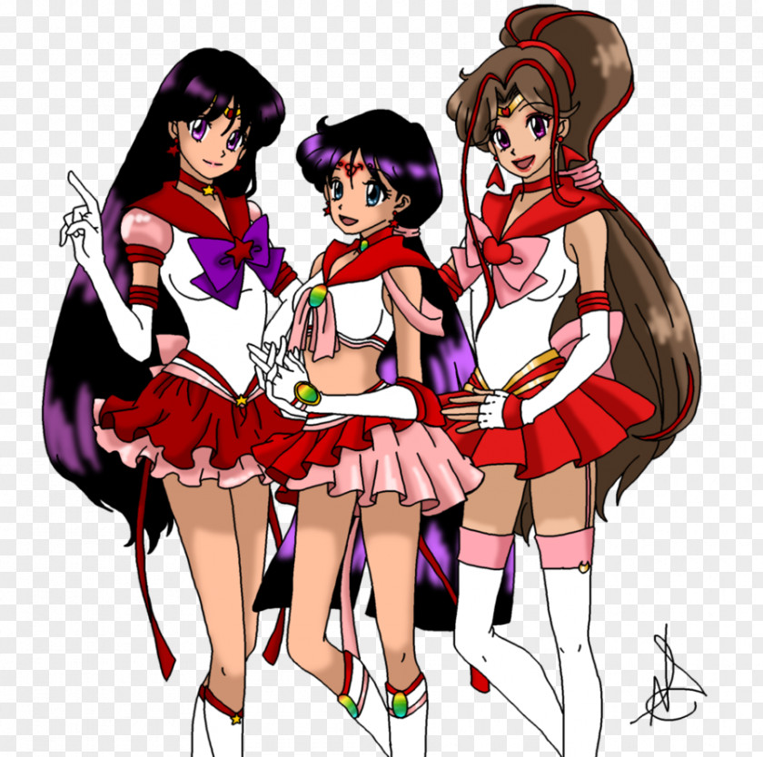 Three Generations Sailor Venus Jupiter Mars Moon Mercury PNG