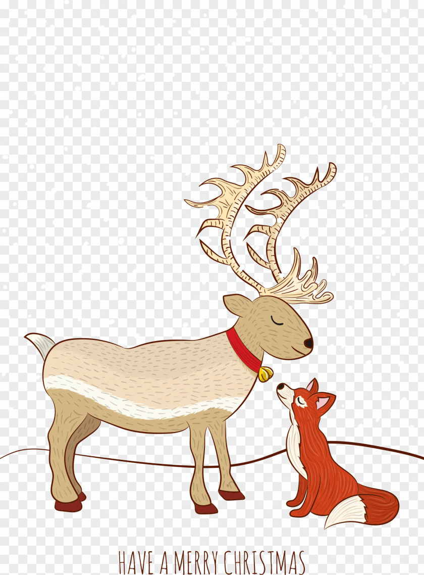 Vector Christmas Elk Santa Claus Computer File PNG