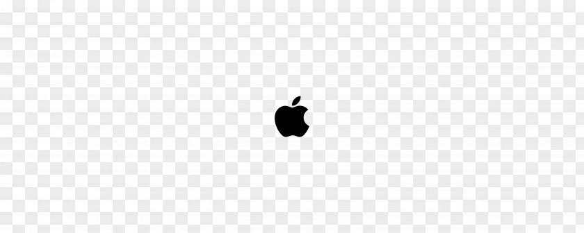 Apple Logo Monochrome Silhouette Desktop Wallpaper PNG