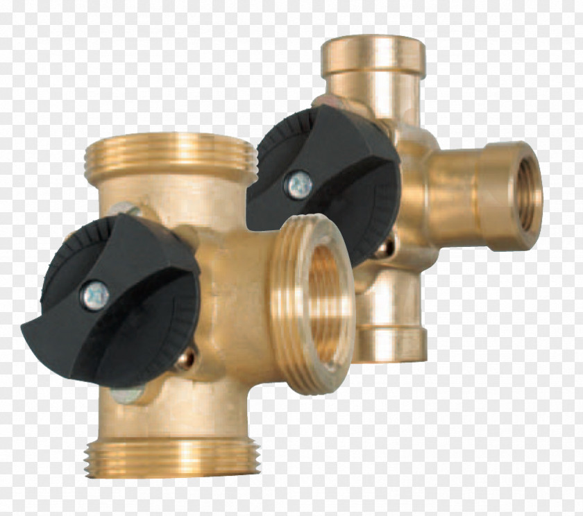 Brass Directional Control Valve Agua Caliente Sanitaria Water Heating PNG