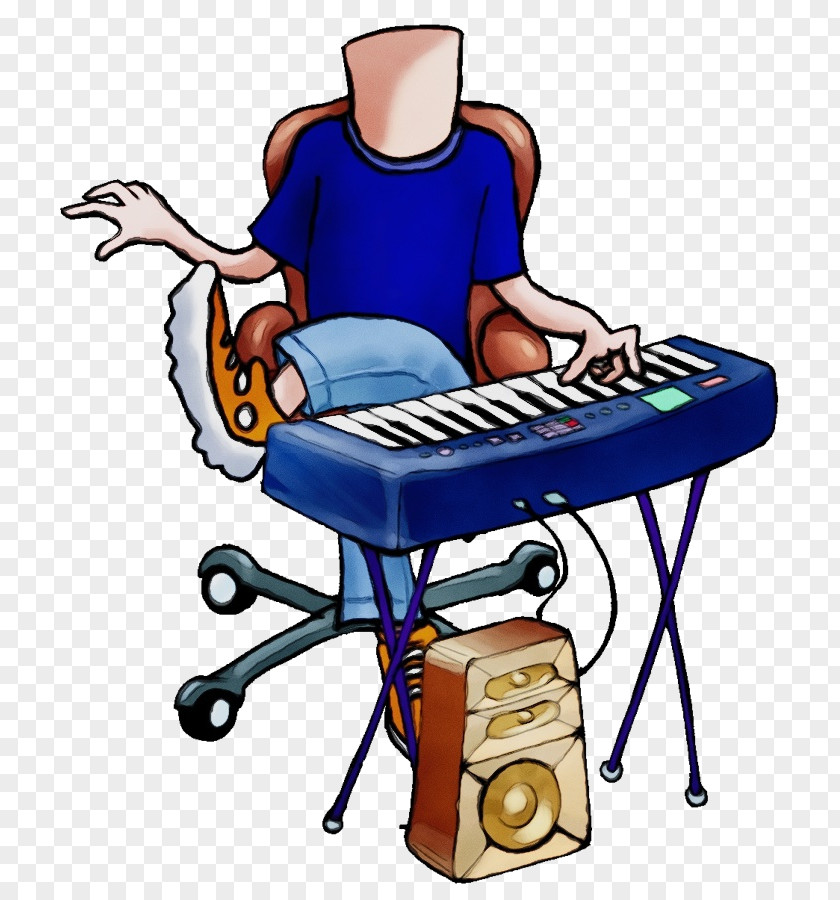 Digital Piano Keyboard Bass Cartoon PNG