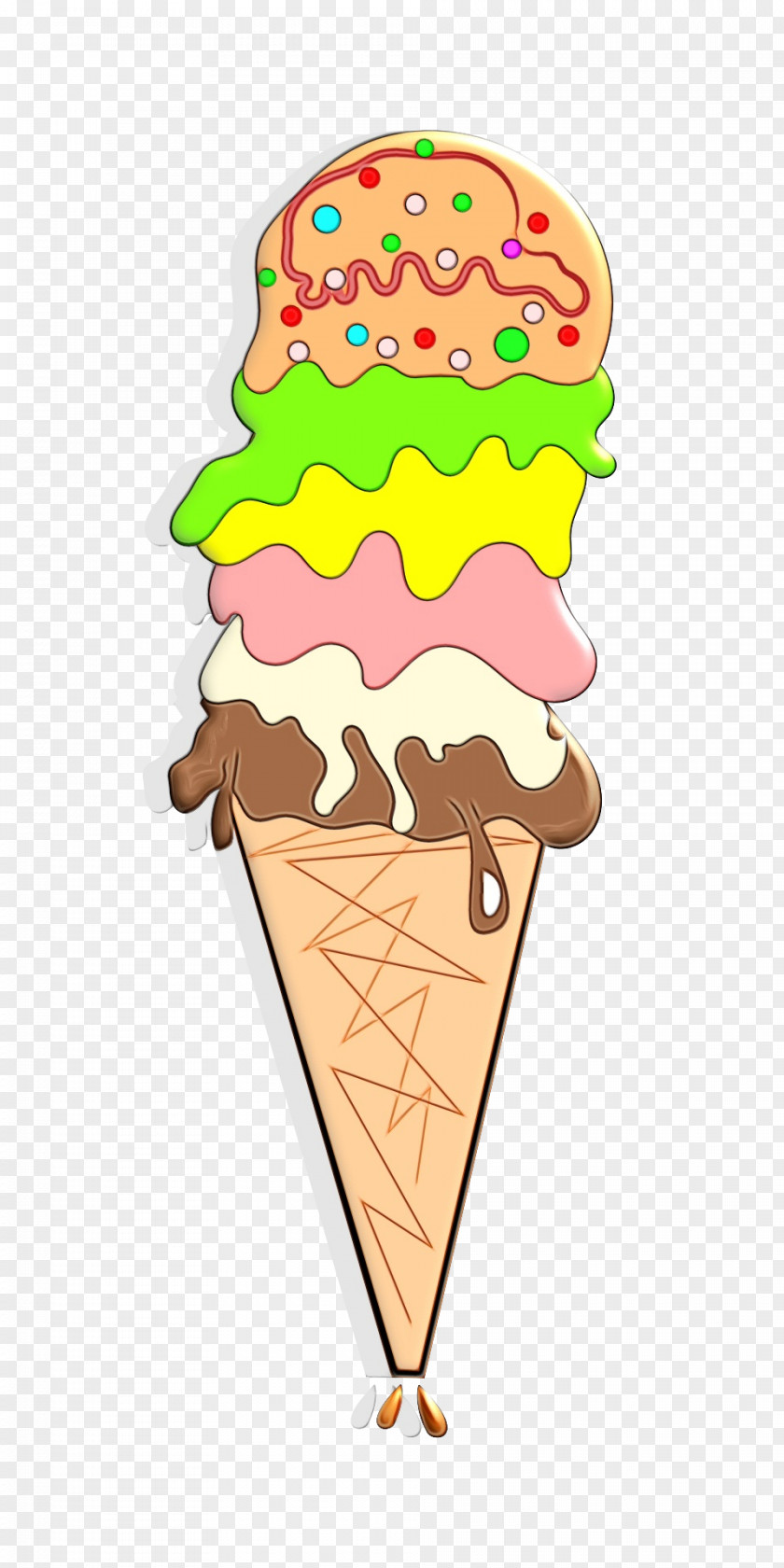 Ice Cream Cones Clip Art Illustration PNG