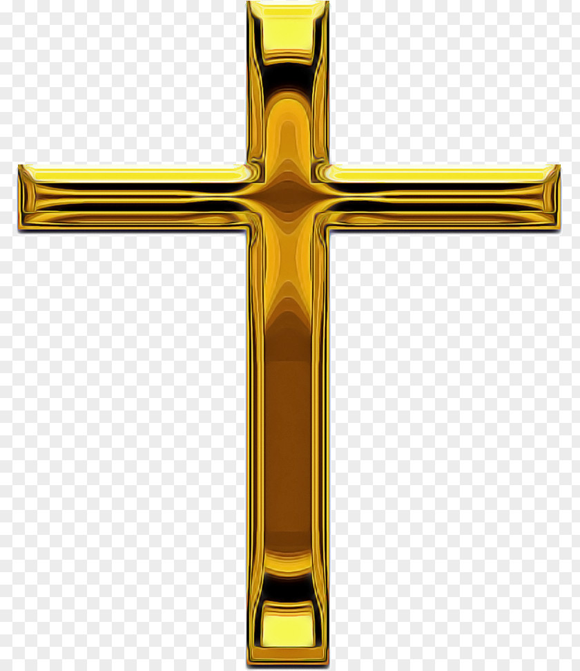 Metal Material Property Religious Item Cross Yellow Symbol Crucifix PNG