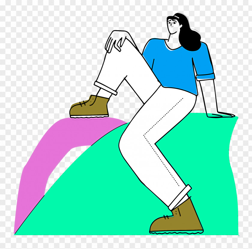 Sitting On Rock PNG