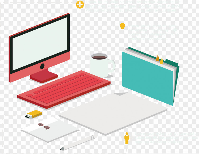 Vector Hand-drawn Computer Flat Design Microsoft Office Apartment PNG