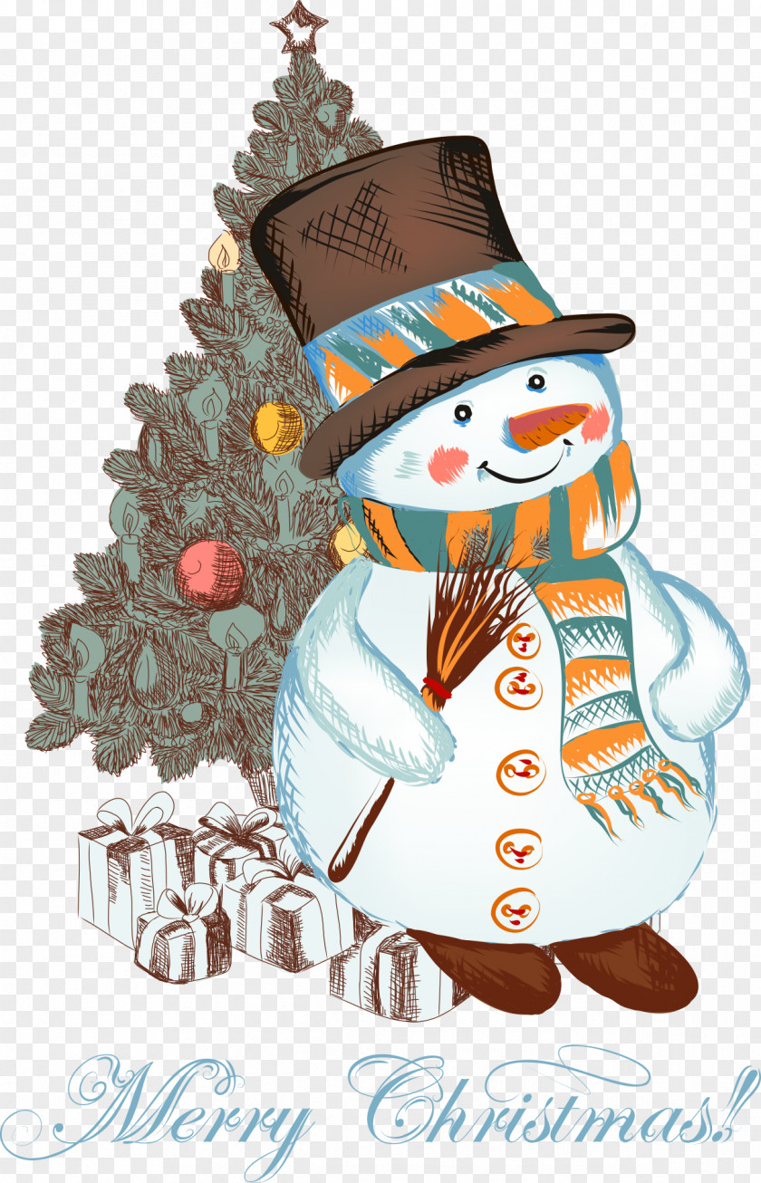Christmas Cartoon Snowman Clip Art PNG